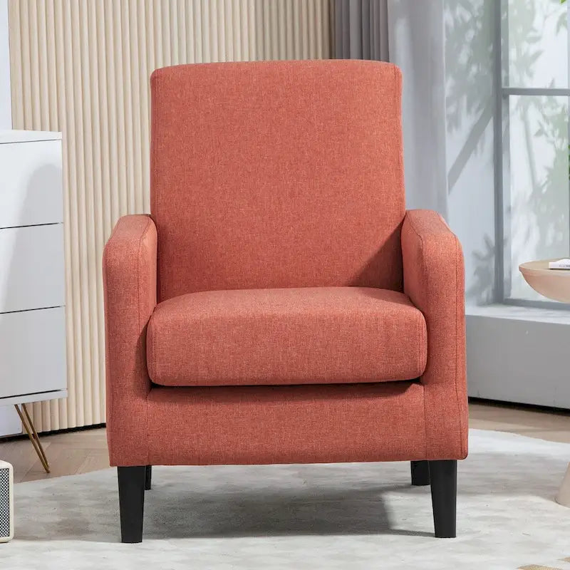 Minimalist Elegant Style Armchair with Solid Wood Frame Construction and New Soft Sponge