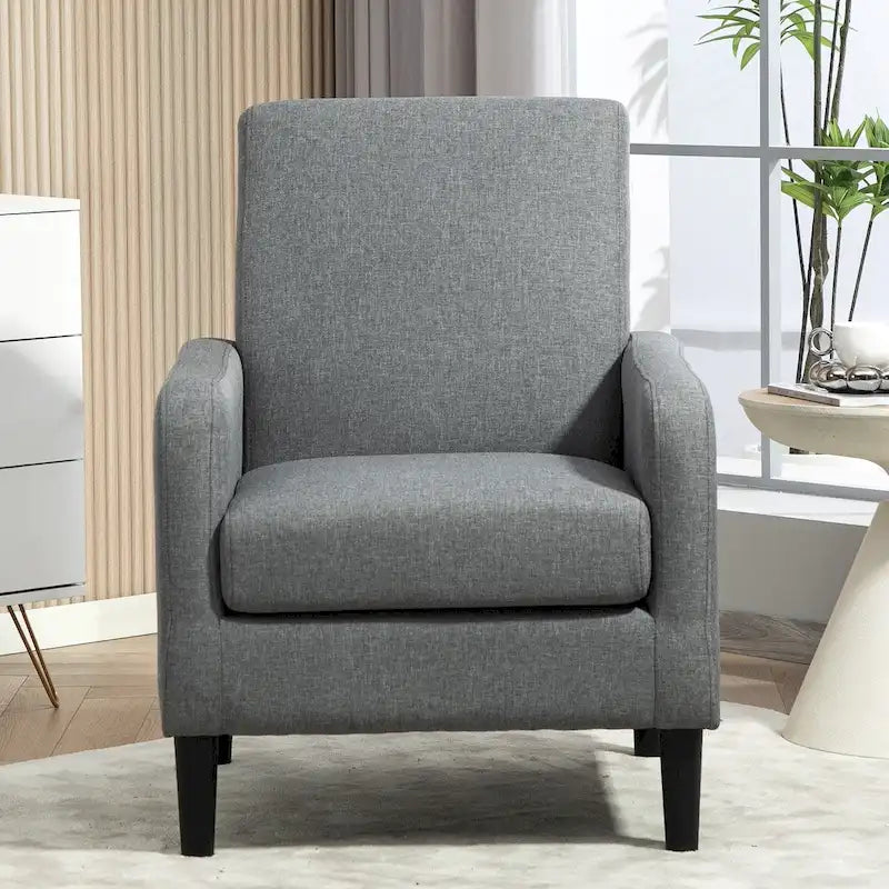 Minimalist Elegant Style Armchair with Solid Wood Frame Construction and New Soft Sponge