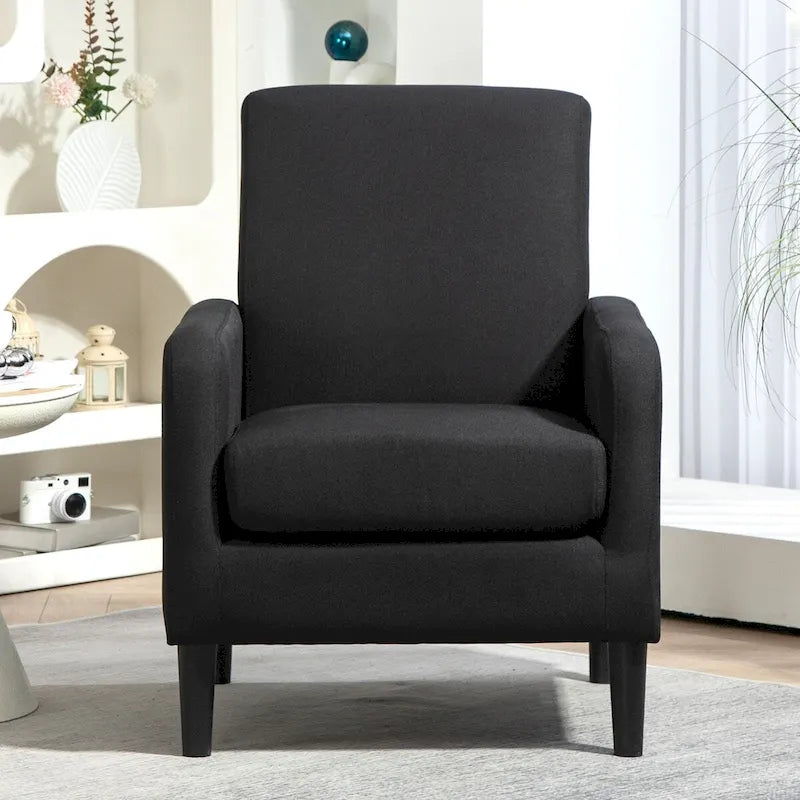 Minimalist Elegant Style Armchair with Solid Wood Frame Construction and New Soft Sponge
