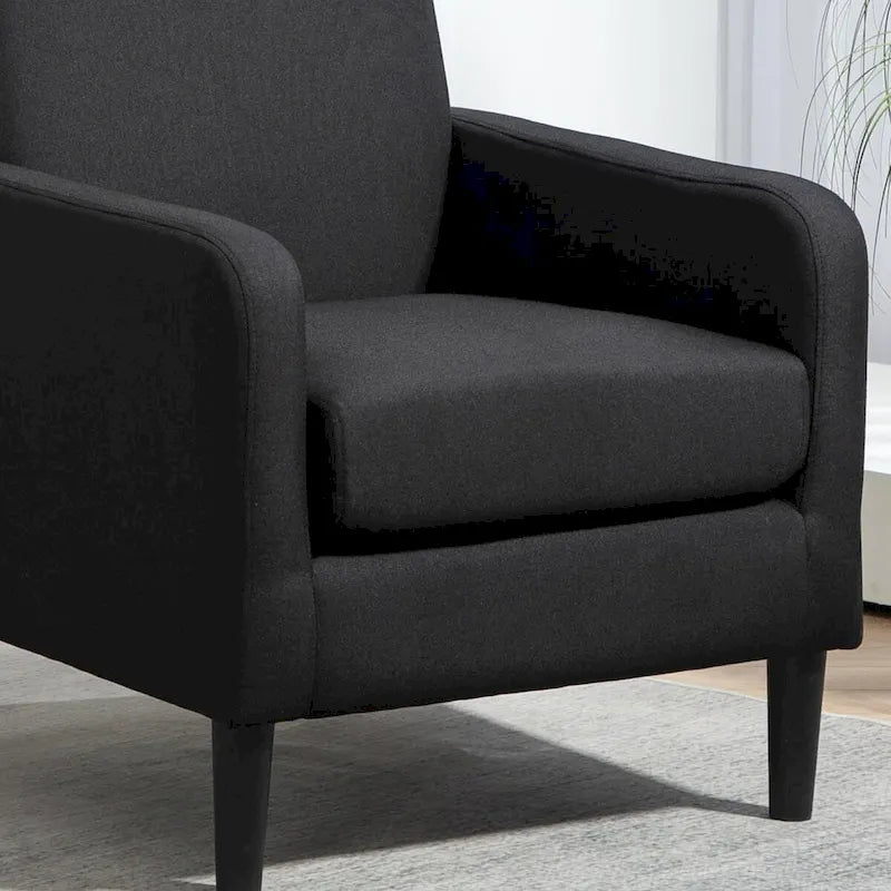 Minimalist Elegant Style Armchair with Solid Wood Frame Construction and New Soft Sponge