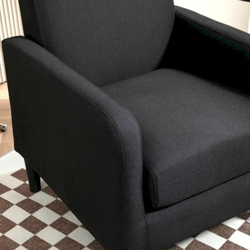 Minimalist Elegant Style Armchair with Solid Wood Frame Construction and New Soft Sponge