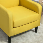 Minimalist Elegant Style Armchair with Solid Wood Frame Construction and New Soft Sponge