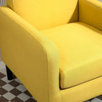 Minimalist Elegant Style Armchair with Solid Wood Frame Construction and New Soft Sponge