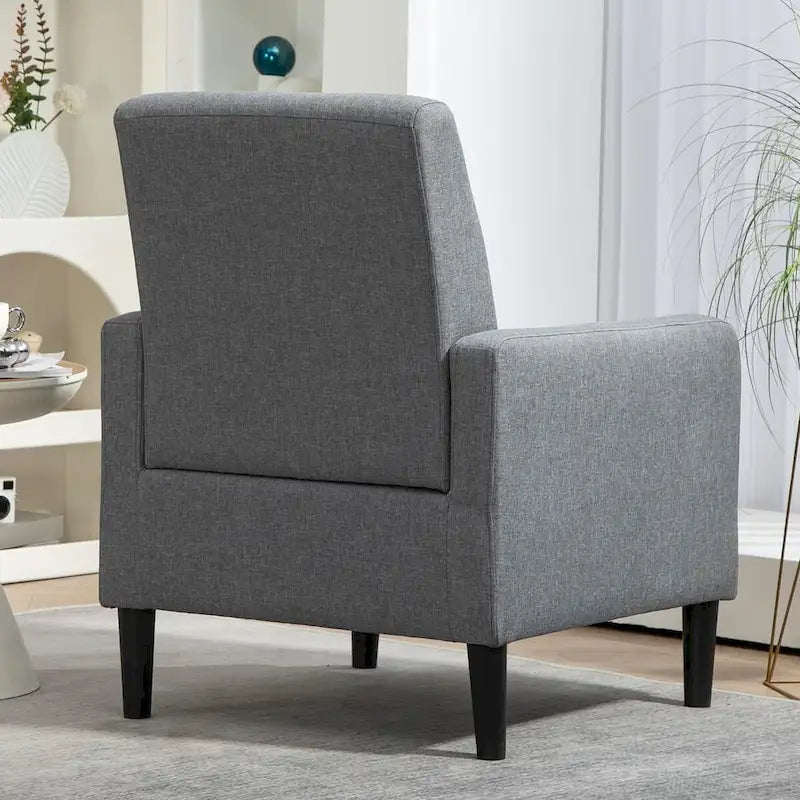 Minimalist Elegant Style Armchair with Solid Wood Frame Construction and New Soft Sponge