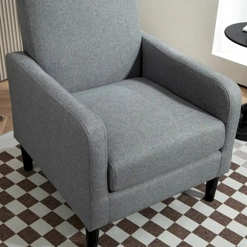 Minimalist Elegant Style Armchair with Solid Wood Frame Construction and New Soft Sponge