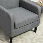 Minimalist Elegant Style Armchair with Solid Wood Frame Construction and New Soft Sponge