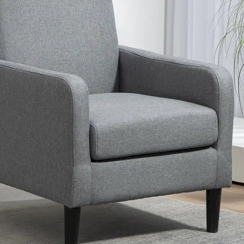 Minimalist Elegant Style Armchair with Solid Wood Frame Construction and New Soft Sponge