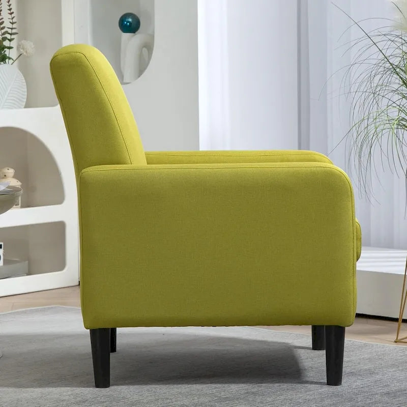Minimalist Elegant Style Armchair with Solid Wood Frame Construction and New Soft Sponge