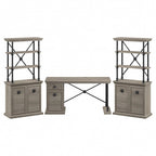 Coliseum 60W Designer Desk with Set of Two Bookcases by Bush Furniture