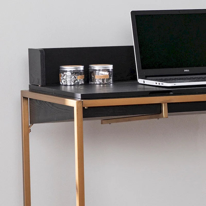 Modern Simple Style Office Desk,Writing Desk,Flip-Top Desk w/ Storage