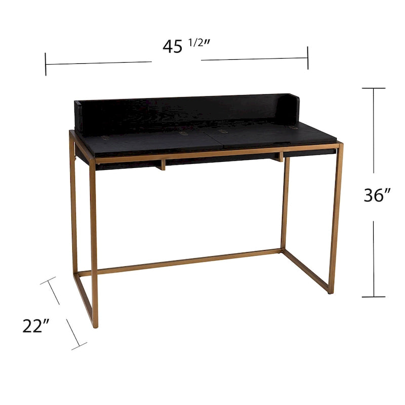Modern Simple Style Office Desk,Writing Desk,Flip-Top Desk w/ Storage